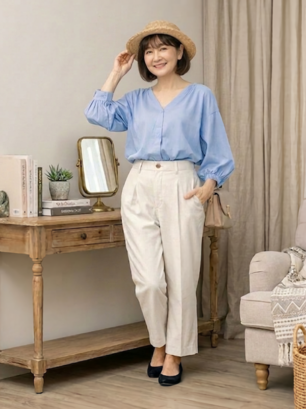 小柄女性をすっきり見せるコーデ例