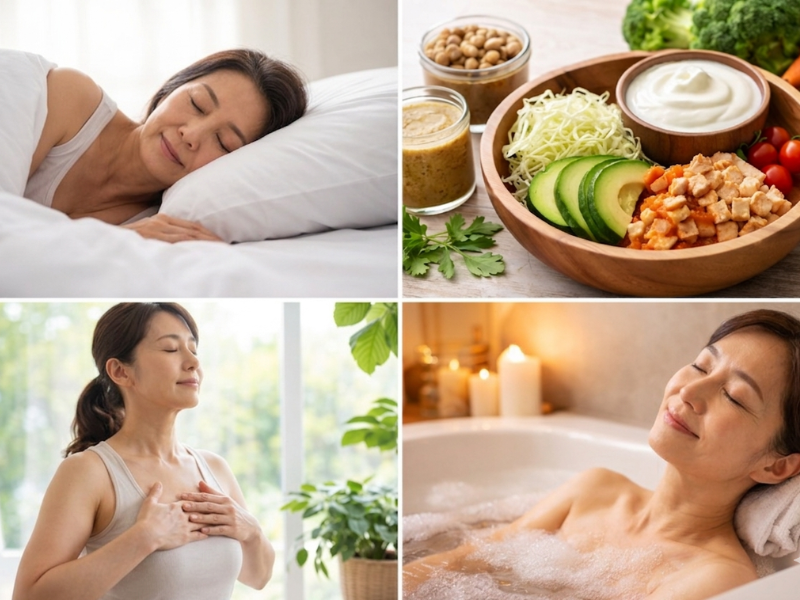 睡眠・食事・深呼吸・入浴など基本的な生活習慣